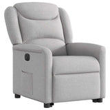 Fauteuil inclinable électrique gris nuage tissu