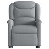 Fauteuil inclinable de massage électrique Gris clair Tissu
