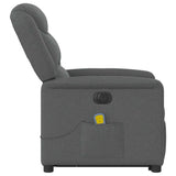 Fauteuil inclinable de massage électrique Gris foncé Tissu