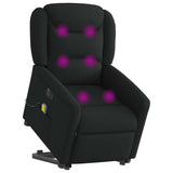 Fauteuil inclinable de massage électrique Noir Tissu