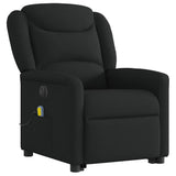 Fauteuil inclinable de massage électrique Noir Tissu