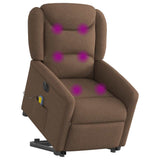 Fauteuil inclinable de massage électrique Marron Tissu