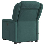 Fauteuil inclinable de massage électrique Vert foncé Tissu