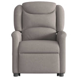 Fauteuil inclinable de massage électrique Taupe Tissu