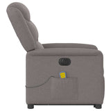 Fauteuil inclinable de massage électrique Taupe Tissu