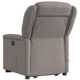 Fauteuil inclinable de massage électrique Taupe Tissu