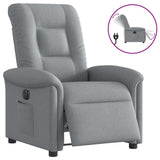 Fauteuil inclinable électrique Gris clair Tissu