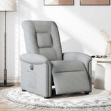 Fauteuil inclinable électrique Gris clair Tissu