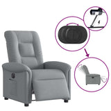 Fauteuil inclinable électrique Gris clair Tissu
