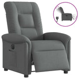 Fauteuil inclinable électrique Gris foncé Tissu
