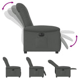 Fauteuil inclinable électrique Gris foncé Tissu