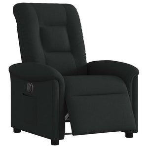 Fauteuil inclinable électrique Noir Tissu