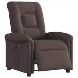 Fauteuil inclinable électrique Marron foncé Tissu
