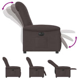 Fauteuil inclinable électrique Marron foncé Tissu