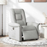 Fauteuil inclinable électrique gris nuage tissu