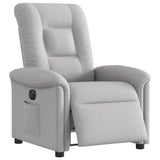 Fauteuil inclinable électrique gris nuage tissu