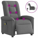 Fauteuil inclinable de massage électrique gris foncé tissu