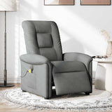 Fauteuil inclinable de massage électrique gris foncé tissu