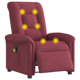 Fauteuil de massage inclinable électrique Rouge bordeaux Tissu