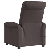 Fauteuil de massage inclinable électrique Marron foncé Tissu