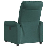 Fauteuil de massage inclinable électrique Vert foncé Tissu