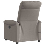 Fauteuil de massage inclinable électrique Taupe Tissu
