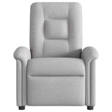 Fauteuil de massage inclinable électrique gris nuage tissu