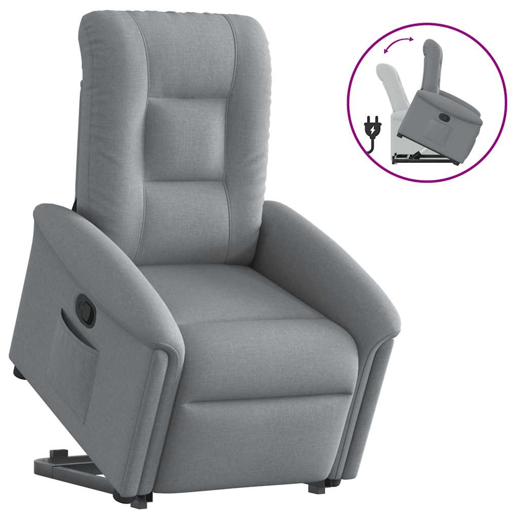 Fauteuil inclinable Gris clair Tissu