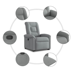 Fauteuil inclinable Gris clair Tissu