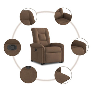 Fauteuil inclinable Marron Tissu