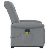Fauteuil de massage inclinable Gris clair Tissu