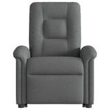 Fauteuil de massage inclinable Gris foncé Tissu