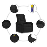 Fauteuil de massage inclinable Noir Tissu