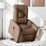 Fauteuil de massage inclinable Marron Tissu