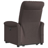 Fauteuil inclinable de massage Marron foncé Tissu