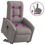 Fauteuil inclinable de massage Taupe Tissu
