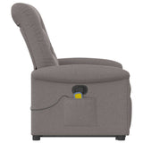 Fauteuil inclinable de massage Taupe Tissu