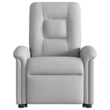 Fauteuil de massage inclinable gris nuage tissu