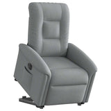Fauteuil inclinable électrique gris clair tissu