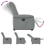 Fauteuil inclinable électrique gris clair tissu