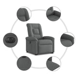 Fauteuil inclinable électrique gris foncé tissu