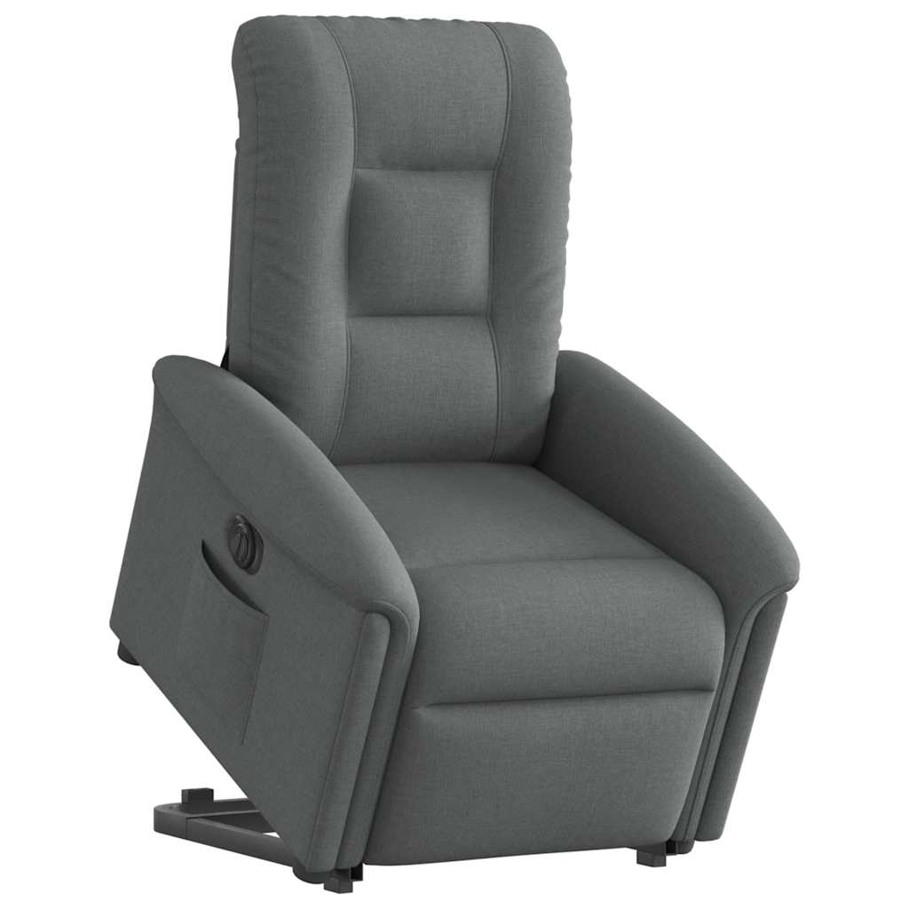 Fauteuil inclinable électrique gris foncé tissu