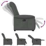 Fauteuil inclinable électrique gris foncé tissu