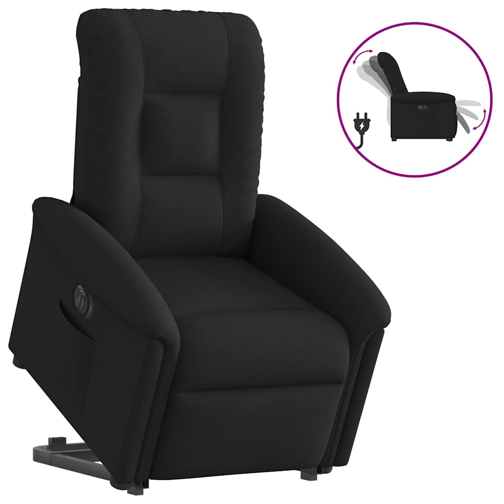 Fauteuil inclinable électrique noir tissu