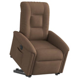 Fauteuil inclinable électrique marron tissu