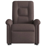 Fauteuil inclinable électrique marron foncé tissu