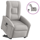 Fauteuil inclinable électrique gris nuage tissu