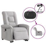 Fauteuil inclinable électrique gris nuage tissu