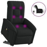 Fauteuil inclinable de massage électrique Noir Tissu