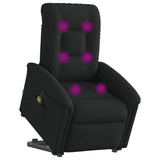 Fauteuil inclinable de massage électrique Noir Tissu